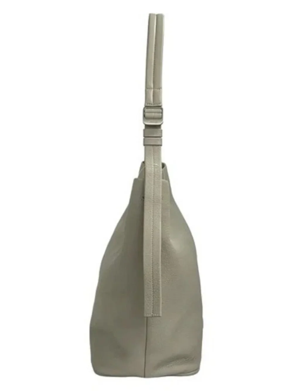 objcts.io Essential Daily Hobo Medium Light gray Leather Shoulder Bag